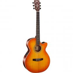 Luce Series Электро-акустическая гитара с вырезом, санберст CORT L150F-LVBS