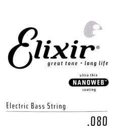 Nanoweb Отдельная струна для бас-гитары, никелированная, .080 ELIXIR 15380