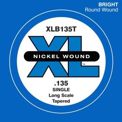 Nickel Wound Tapered Отдельная струна для бас-гитары, никелированная, .135 D'ADDARIO XLB135T