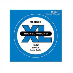 Nickel Wound Отдельная струна для бас-гитары, никелированная, .042 D'ADDARIO XLB042