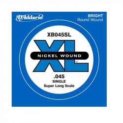 Nickel Wound Отдельная струна для бас-гитары, никелированная, .045, Super Long D'ADDARIO XB045SL