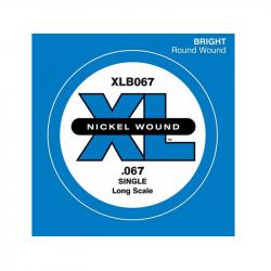 Nickel Wound Отдельная струна для бас-гитары, никелированная, .067 D'ADDARIO XLB067