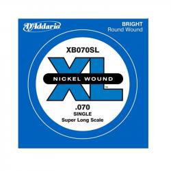 Nickel Wound Отдельная струна для бас-гитары, никелированная, .070, Super Long D'ADDARIO XB070SL