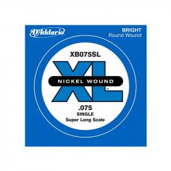 Nickel Wound Отдельная струна для бас-гитары, никелированная, .075, Super Long D'ADDARIO XB075SL