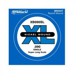 Nickel Wound Отдельная струна для бас-гитары, никелированная, .090, Super Long D'ADDARIO XB090SL