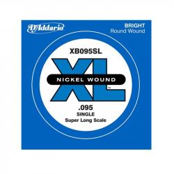 Nickel Wound Отдельная струна для бас-гитары, никелированная, .095, Super Long D'ADDARIO XB095SL