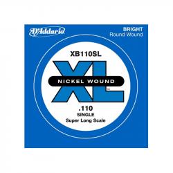 Nickel Wound Отдельная струна для бас-гитары, никелированная, .110, Super Long D'ADDARIO XB110SL