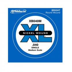 Nickel Wound Отдельная струна для бас-гитары, никелированная, 040 D'ADDARIO XB040M
