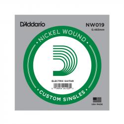 Nickel Wound Отдельная струна для электрогитары, .019 D'ADDARIO NW019