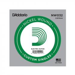 Nickel Wound Отдельная струна для электрогитары, .032 D'ADDARIO NW032