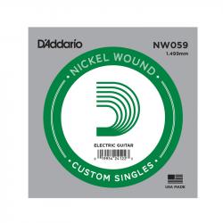 Nickel Wound Отдельная струна для электрогитары, .059 D'ADDARIO NW059