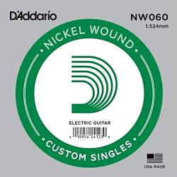 Nickel Wound Отдельная струна для электрогитары, .060 D'ADDARIO NW060