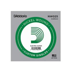 Nickel Wound Отдельная струна для электрогитары, никелированная, .025 D'ADDARIO NW025
