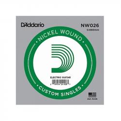 Nickel Wound Отдельная струна для электрогитары, никелированная, .026 D'ADDARIO NW026