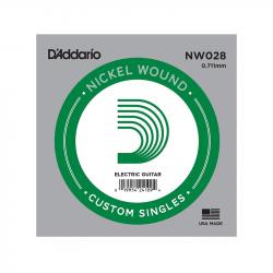 Nickel Wound Отдельная струна для электрогитары, никелированная, .028 D'ADDARIO NW028
