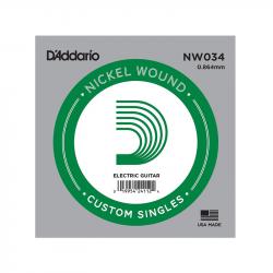 Nickel Wound Отдельная струна для электрогитары, никелированная, .034 D'ADDARIO NW034