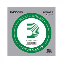 Nickel Wound Отдельная струна для электрогитары, никелированная, .037 D'ADDARIO NW037