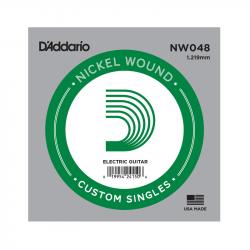 Nickel Wound Отдельная струна для электрогитары, никелированная, .048 D'ADDARIO NW048