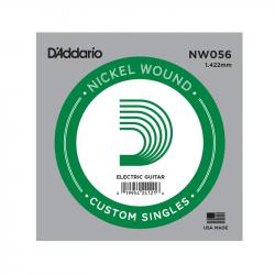 Nickel Wound Отдельная струна для электрогитары, никелированная, .056 D'ADDARIO NW056