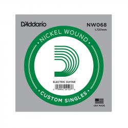 Nickel Wound Отдельная струна для электрогитары, никелированная, .068 D'ADDARIO NW068