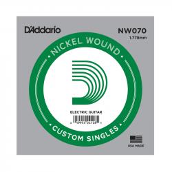 Nickel Wound Отдельная струна для электрогитары, никелированная, .070 D'ADDARIO NW070
