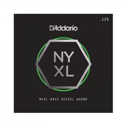 NYXL Tapered Отдельная струна для бас-гитары, никелированная, 125 D'ADDARIO NYXLB125T