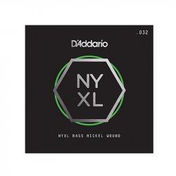 NYXL Отдельная струна для бас-гитары, никелированная, 032 D'ADDARIO NYXLB032