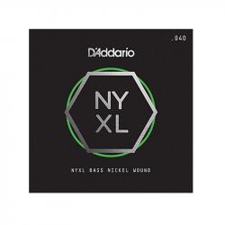 NYXL Отдельная струна для бас-гитары, никелированная, 040 D'ADDARIO NYXLB040