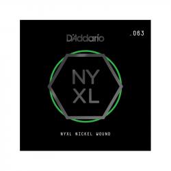 NYXL Отдельная струна для электрогитары, никелированная, 063 D'ADDARIO NYNW063