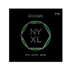 NYXL Отдельная струна для электрогитары, никелированная, 078 D'ADDARIO NYNW078