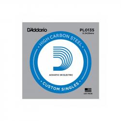 Plain Steel Отдельная струна без обмотки, сталь, .0135 D'ADDARIO PL0135