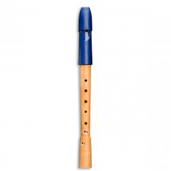 PRIMA Блокфлейта сопрано, синий пластик/дерево, барочная система MOLLENHAUER 1054