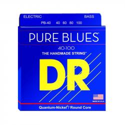 Pure Blues Комплект струн для бас-гитары, никель, Light, 40-100 DR STRINGS PB-40