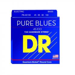 Pure Blues Комплект струн для бас-гитары, никель, Medium - Light, 45-100 DR STRINGS PB-45/100
