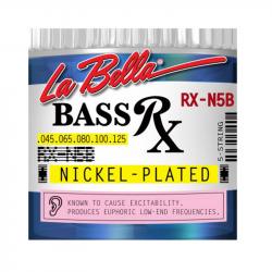 RX – Nickel Комплект струн для 5-струнной бас-гитары, никелированные, 45-125 LA BELLA RX-N5B