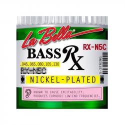 RX – Nickel Комплект струн для 5-струнной бас-гитары, никелированные, 45-130 LA BELLA RX-N5C