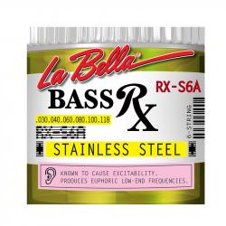 RX – Stainless Комплект струн для 6-струнной бас-гитары, нерж.сталь, 30-118 LA BELLA RX-S6A
