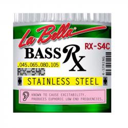 RX – Stainless Комплект струн для бас-гитары, нерж.сталь, 45-105 LA BELLA RX-S4C