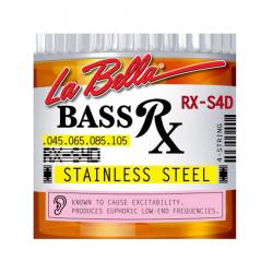 RX – Stainless Комплект струн для бас-гитары, нерж.сталь, 45-105 LA BELLA RX-S4D