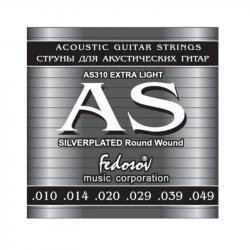 Silverplated Round Wound Extra Light Комплект струн для акустической гитары, п/медь FEDOSOV AS310