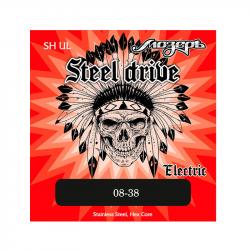 Steel Drive Комплект струн для электрогитары, сталь, 8-38 МОЗЕРЪ SH-UL