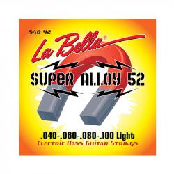 Super Alloy 52 Комплект струн для бас-гитары, железо/никель, 42-100, Light LA BELLA SAB42
