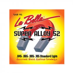 Super Alloy 52 Комплект струн для бас-гитары, железо/никель, 45-105, Standart Light LA BELLA SAB45