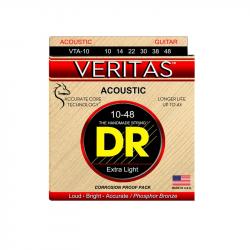 Veritas Комплект струн для акустической гитары, фосфорная бронза, 10-48 DR STRINGS VTA-10
