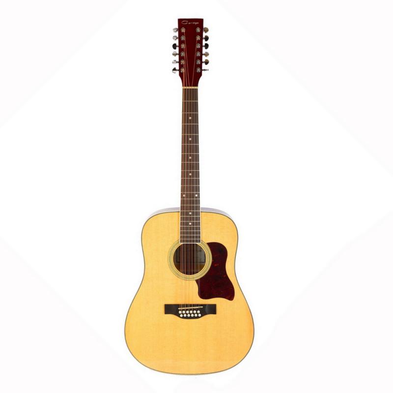Акустическая 12-струнная гитара, цвет натуральный CARAYA F64012-N
