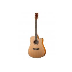 Акустическая гитара, с вырезом, цвет натуральный CARAYA F668C-N