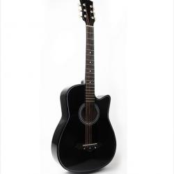 Акустическая гитара, черная, с вырезом FOIX FFG-1038BK