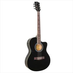 Акустическая гитара, черная, с вырезом FOIX FFG-1039BK