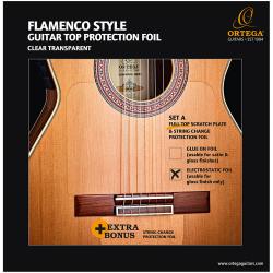 Защитная накладка на верхнюю деку фламенко гитары, 1 часть, съемная ORTEGA OERP-FLAM1