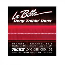 Комплект струн для 4-струнной бас-гитары 40-102 LA BELLA 760RS